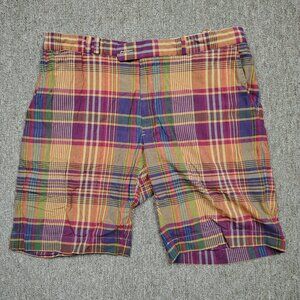 Vintage POLO RALPH LAUREN Plaid Shorts Men's 38 Multicolor Cotton Preppy